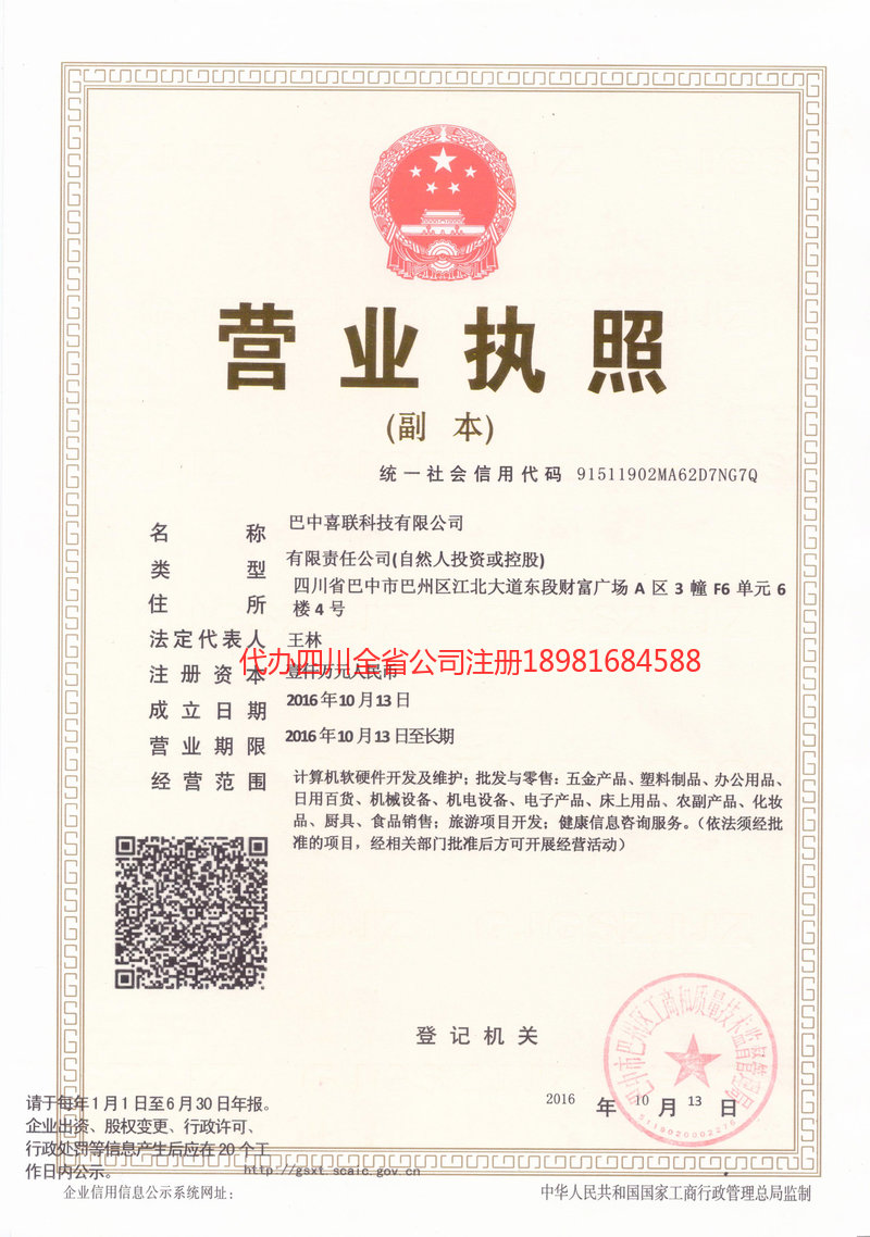 都江堰都江堰喜联科技有限公司